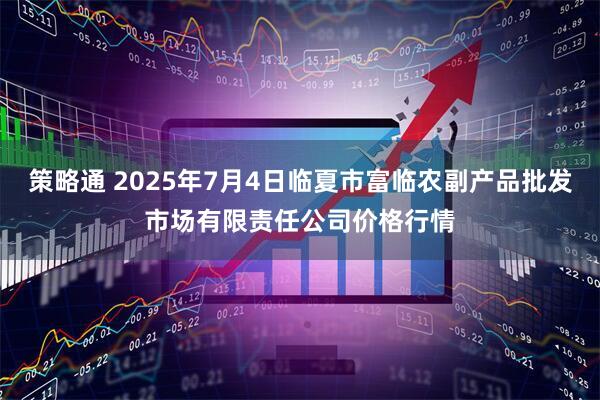 策略通 2025年7月4日临夏市富临农副产品批发市场有限责任公司价格行情